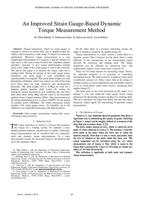 (PDF) An Improved Strain Gauge-Based Dynamic Torque Measurement Method ...