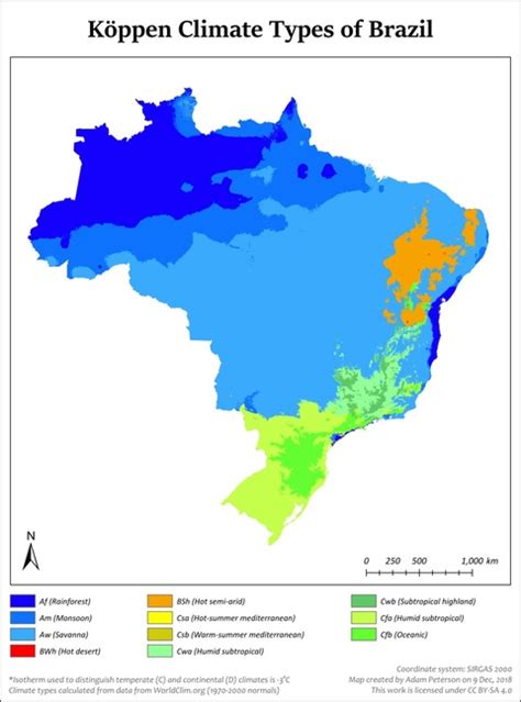 Brazil climate map | Gifex