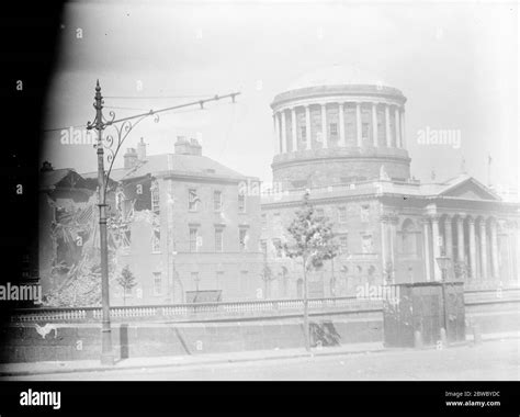 The Great Battle of Dublin The capture of the four courts Dublin A view of the bombardment ...