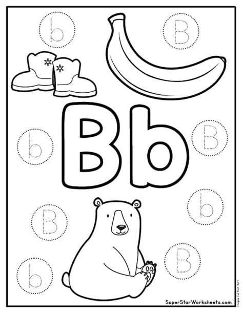 Letter B Worksheets - Superstar Worksheets