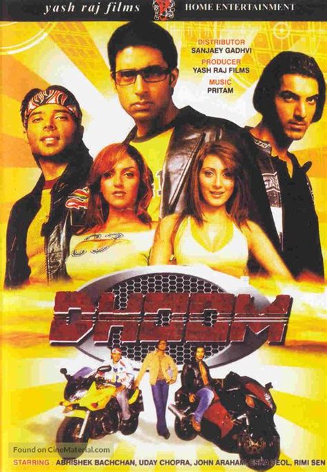 Dhoom (2004) Indian movie poster | Indian movies, Movie posters ...