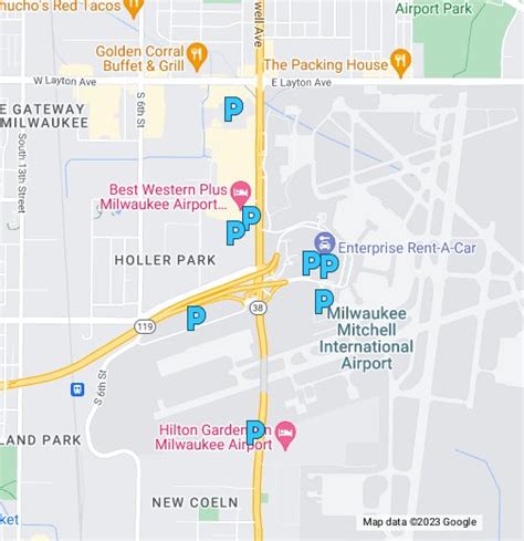 MKE Airport Parking - Google My Maps