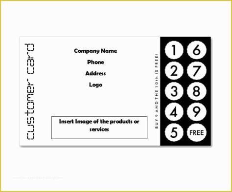 Free Punch Card Template Of Reading Punch Card Printable – Satsuma ...