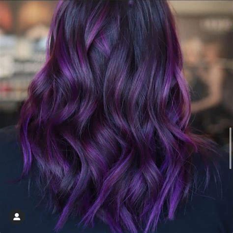 60+ Purple Highlight on Brown Hair Ideas (2024 Update) | Mor saç, Saç ...