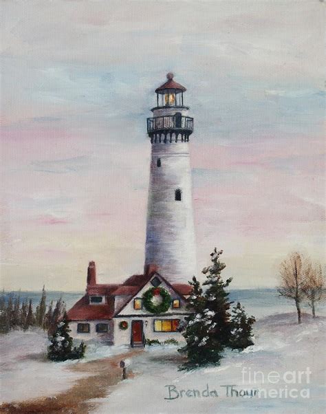 Christmas Light Painting by Brenda Thour