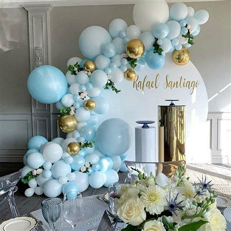 131 pcs DIY Pearly Light Balloons Garland Kit White Maca Blue Balloon ...