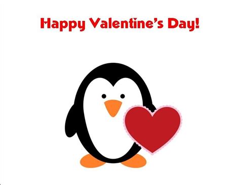 Penguin Valentine's Day Cards set of 10 folded by elonacreations