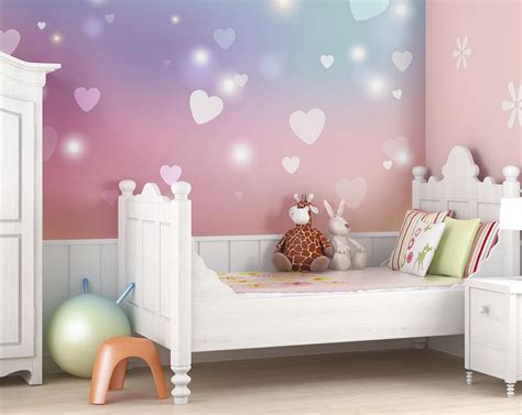 Sweet Hearts Wallpaper Mural | ohpopsi | Girls bedroom wallpaper, Childrens bedroom decor, Girls ...