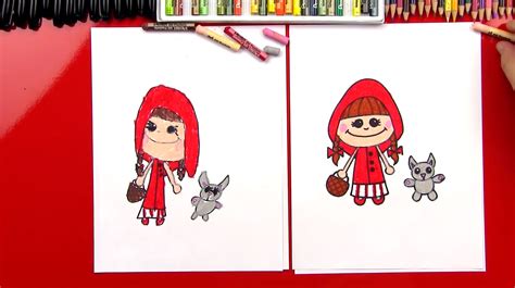 How To Draw Little Red Riding Hood - Art For Kids Hub