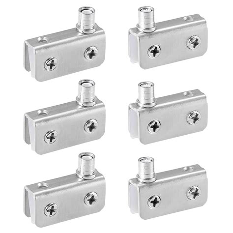 6 Pcs Glass Hinge Stainless Steel Glass Door Pivot Hinge Silver Tone - Walmart.com - Walmart.com