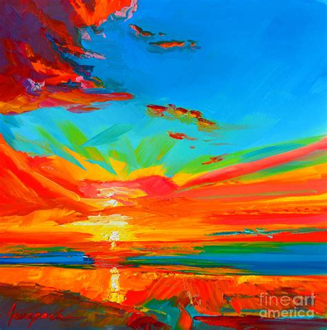 Orange Sunset Landscape Painting by Patricia Awapara - Pixels