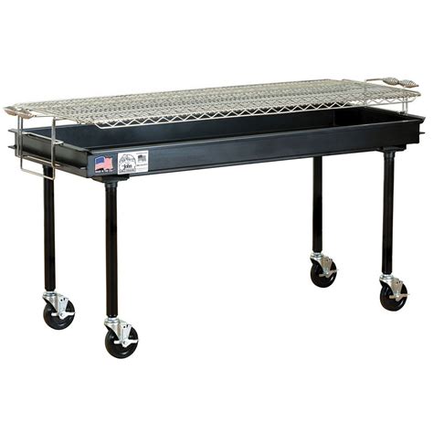 Big Johns Grills & Rotisseries M-15B 60" Mobile Charcoal Commercial Outdoor Grill w/ Painted Finish