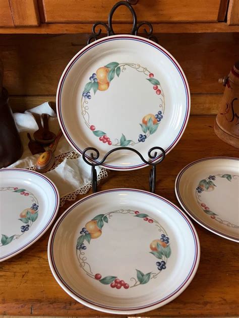 Set of 4 Corelle Abundance Dinner Plates, Vintage Corelle Dinnerware ...