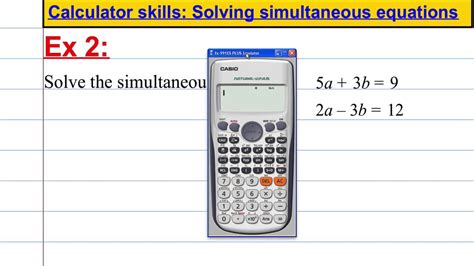 CASIO FX 991ES PLUS - Calculator skills - solving simultaneous equations - YouTube