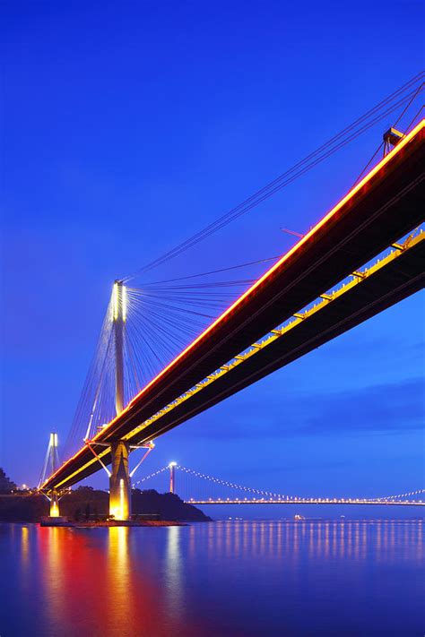 Ting Kau Bridge At Dusk Photograph by Ngkaki | Fine Art America