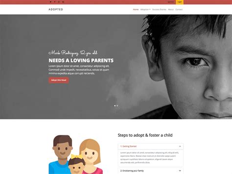 Free Orphan Children Charity HTML Template - DesignHooks