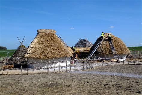 Neolithic houses under construction © Jim Champion :: Geograph Britain and Ireland