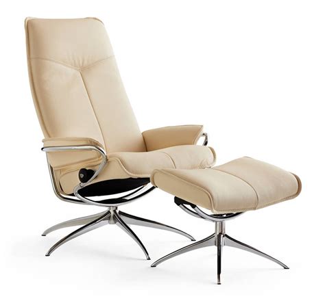 Stressless City High-Back Recliner with Standard Base & Ottoman- By Ekornes - Unwind Furniture Co.