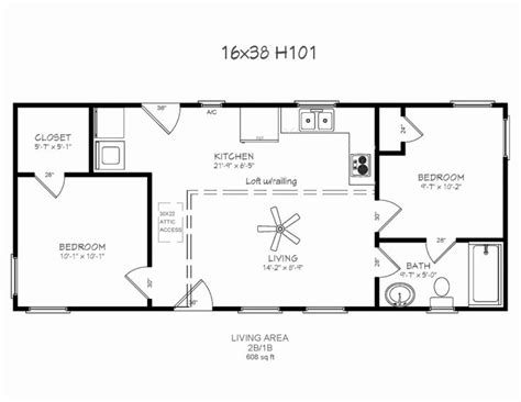 Home Inspiration: Glamorous 16x40 House Plans 13 16X40 Cabin Floor Tiny Beautiful Inspiration ...