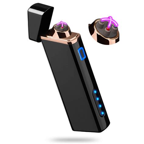 Lighter, Electric Arc Lighter USB Rechargeable Lighter Windproof Flameless Lighter Plasma ...