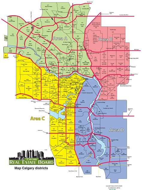 Calgary Zones Map - MapSof.net