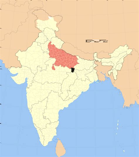 File: Sonbhadra district in Uttar Pradesh surrounded by Kaimur & Rohtas district of Bihar ...