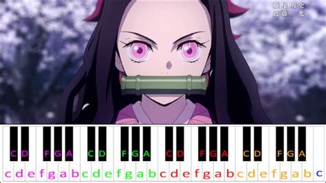 Gurenge by LiSA (Demon Slayer: Kimetsu no Yaiba OP) Easy Version | Piano Letter Notes