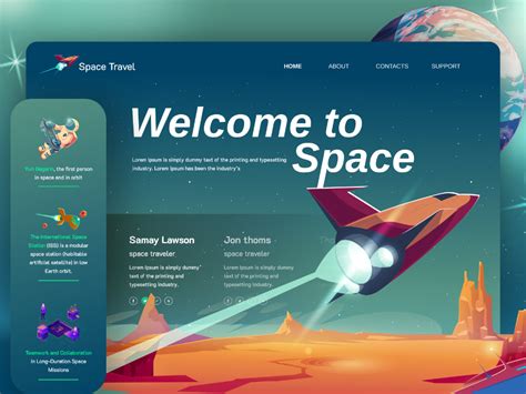 Space Themed Website Templates