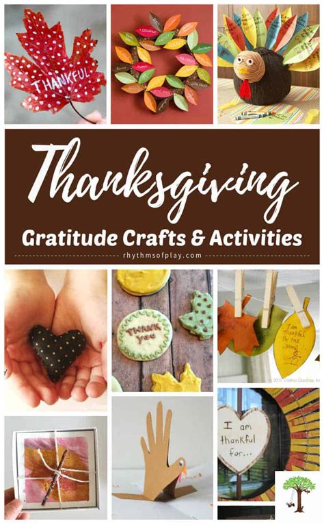 40 Thanksgiving Gratitude Crafts and Activities for Kids and Adults - Rhythms of Play