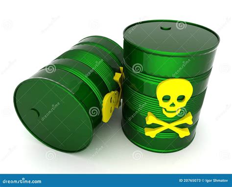 Toxic waste barrel stock illustration. Illustration of presentation - 20765073