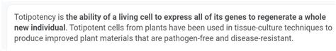 Define cell and totipotency. Write the applications of totipotency - Brainly.in