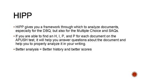 The First APUSH Skill HIPP is an acronym