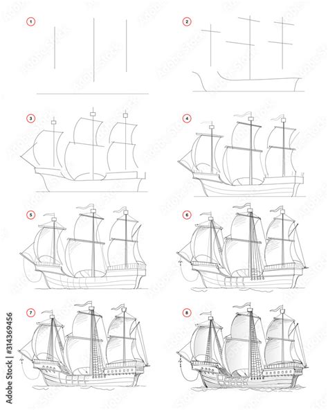 Medieval Ship Drawing