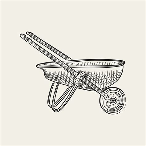 Vintage illustration of a wheelbarrow - Download Free Vectors, Clipart ...