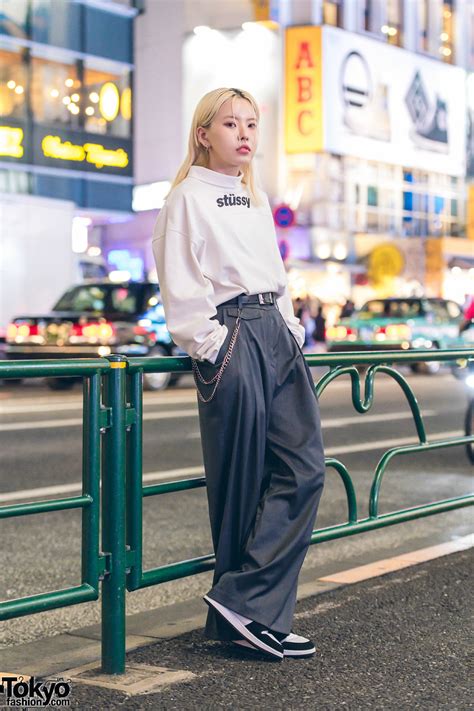 Lee Hyo Jin of Korean Streetwear Brand Open The Door on The Street in Harajuku