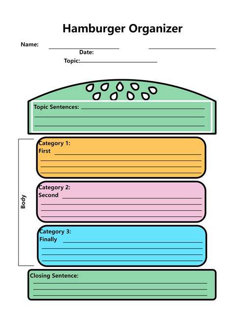 Hamburger Graphic Organizer Complete Guide | EdrawMax