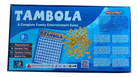 Tambola Board Game, Number Of Players: 4 at Rs 92/box in Ghaziabad | ID ...