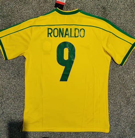 Rare Classic Retro BRAZIL 1998 World Cup France 98 Shirt Jersey RONALDO ...