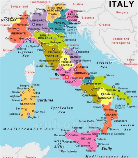 Italy’s Region Map