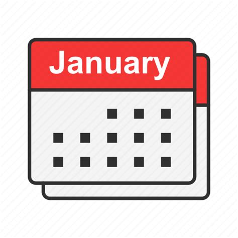 Calendar, date, events, january icon