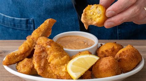 Fried Catfish & Hush Puppies with Spicy Mayo Tartar Sauce — Brian ...