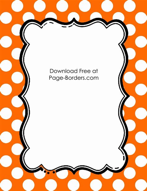 Free Polka Dot Border Templates in 16 Colors | Instant Download