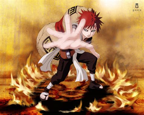 Gaara - Surrounded by fire