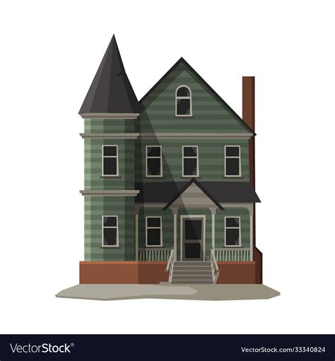 Scary gothic house halloween haunted mansion Vector Image