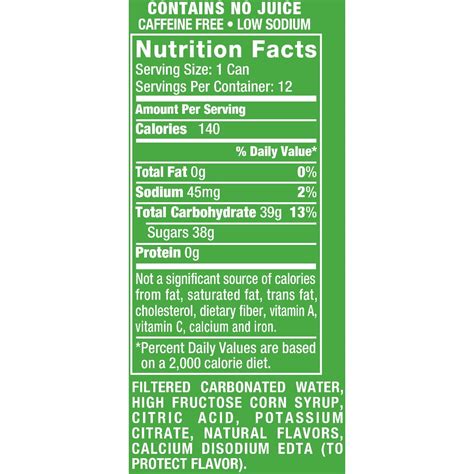 Bottle Of Sprite Nutrition Facts - Best Pictures and Decription Forwardset.Com