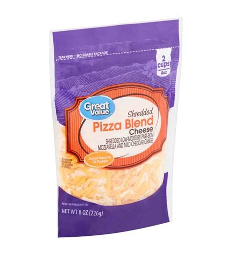 Great Value Shredded Pizza Blend Cheese, 8 oz