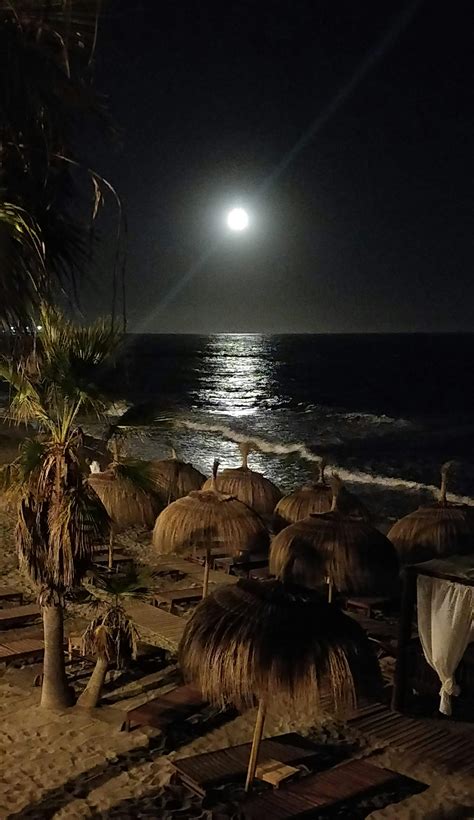 Free stock photo of beach at night, beach bar, beach chairs