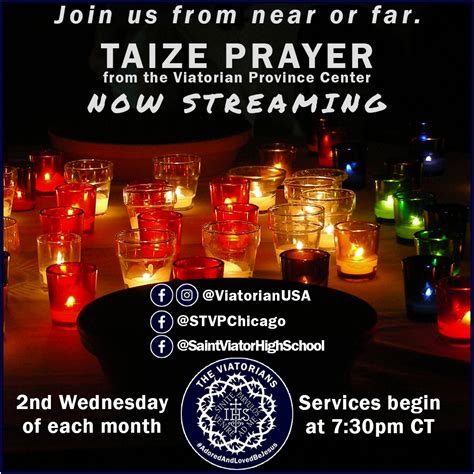 Taizé Prayer Now Streaming | The Viatorian Community