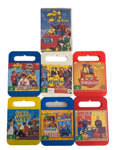 7X THE WIGGLES Region 4 DVD Set OG Wiggles Movie Big Red Car Orchestra ...