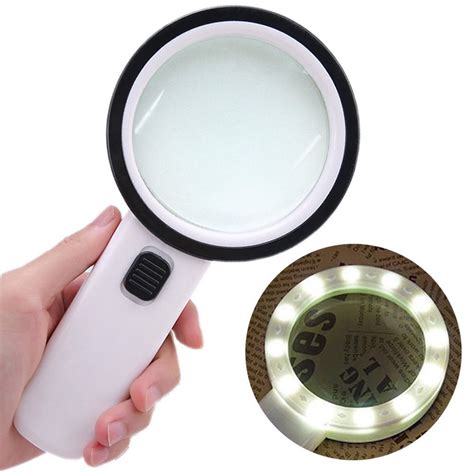 30X High Power Handheld Magnifying Glass Led Light Jumbo Illuminated Magnifier - Walmart.com